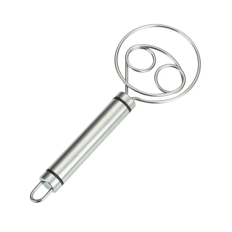 Baker’s Best Danish Dough Whisk – Dutch-Style Stainless Steel Hand Mixer for Effortless Bread, Biscuits & Cakes